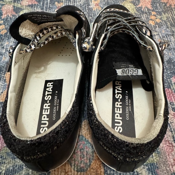 Golden Goose Black Sneakers with Glitter Accents - Picture 7 of 8